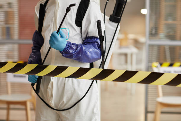 Professional Sewage Cleanup technician working in Hamilton, IN